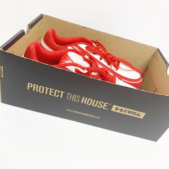 Under Armour Women's 6 Softball Cleats Spine Glyde ST CC Red White Fast Pitch - Picture 9 of 9